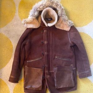 Polo Leather Shearling Overcoat